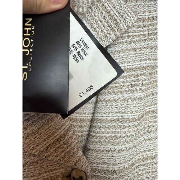 St. John Collection Wool Blend Short Sleeve Blazer NWT Women's Sz. 14 - Picture 3 of 5